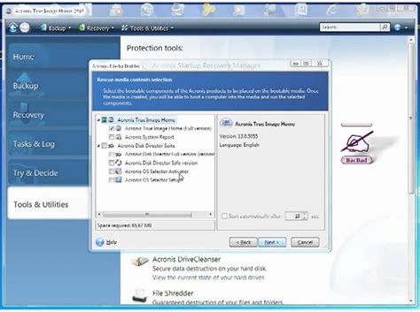 create acronis bootable media